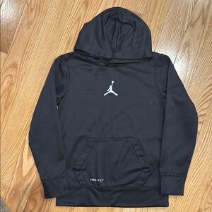Jordan Black Hoodie with White Logo